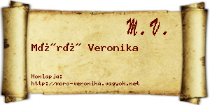 Móró Veronika névjegykártya